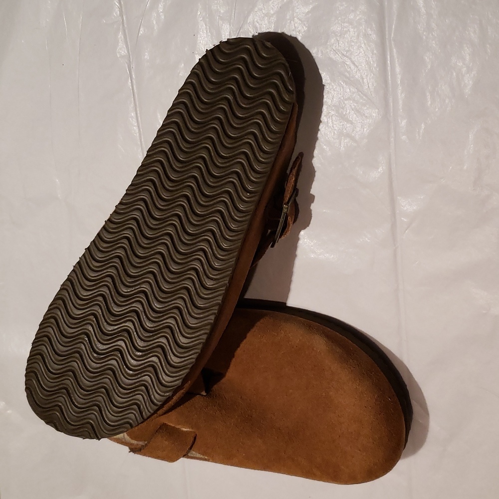 Eastland NEW Clog Suede Leather Fur Lining Mule Cork Wedge Comfort Women 10 - Picture 6 of 13